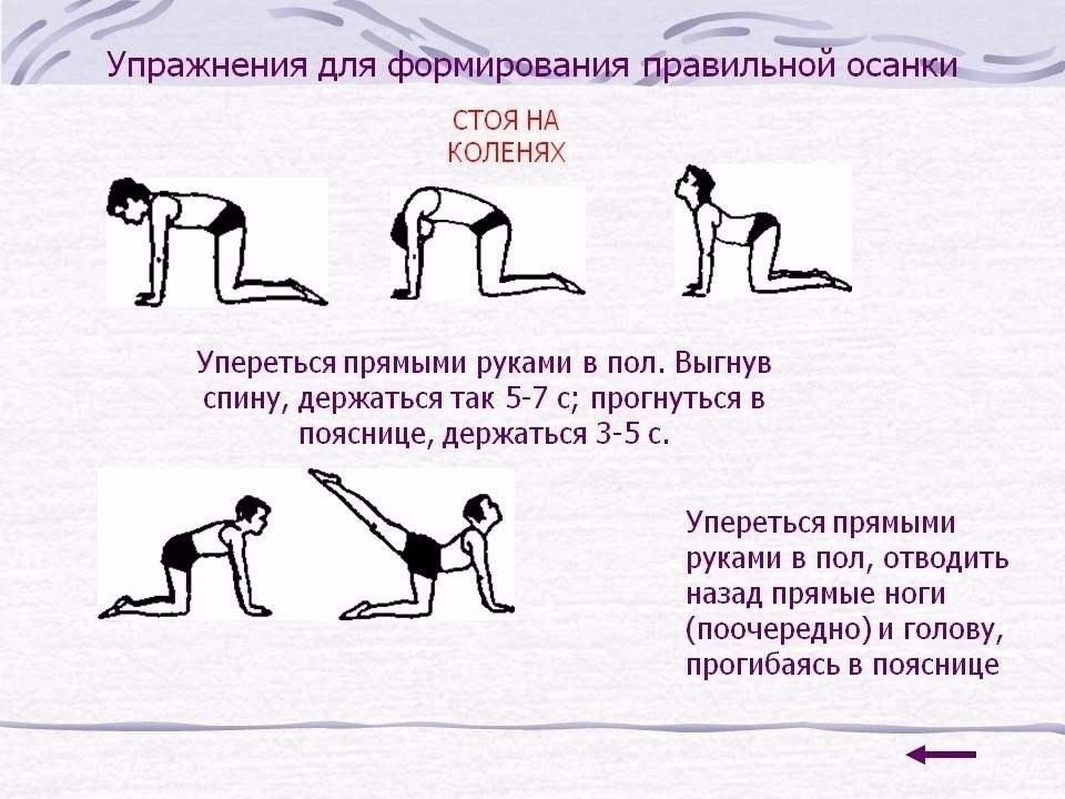 Упражнения для формирования правильной осанки 1