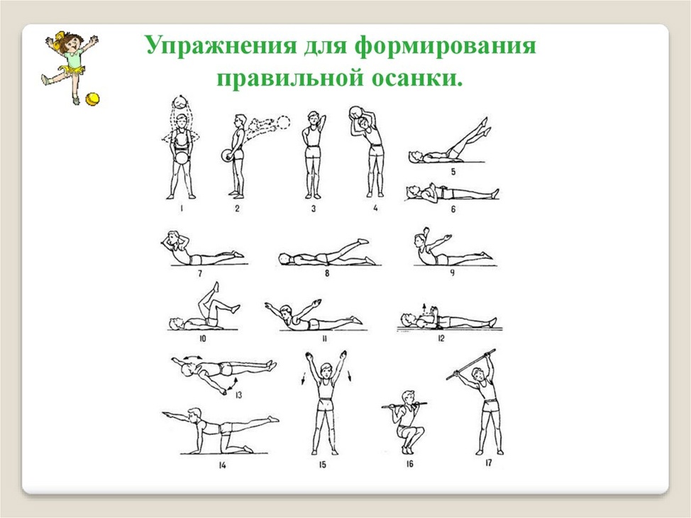 Упражнения на формирование осанки 2