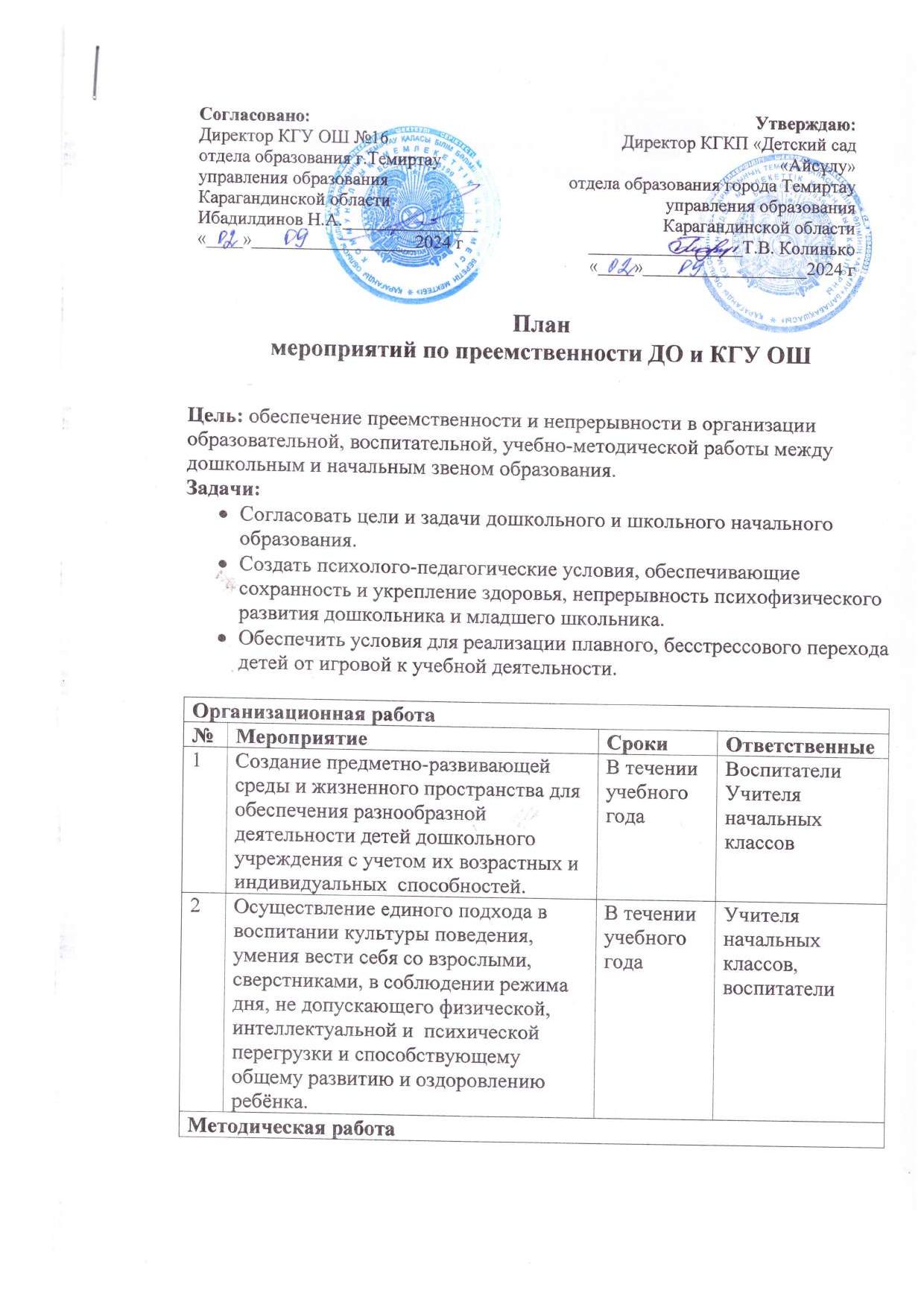 Преемственность со школой 2024 25 год 1 1
