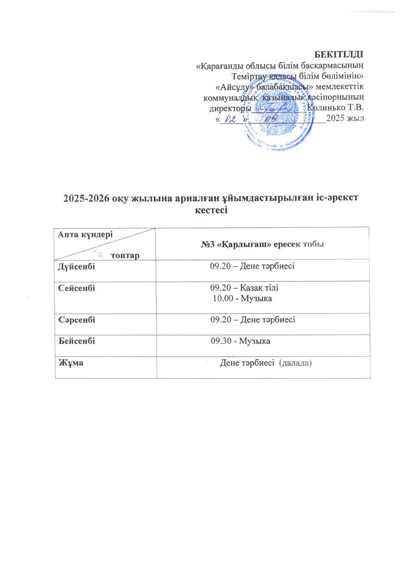 РУП Расписание режим групп для сайта каз. 06
