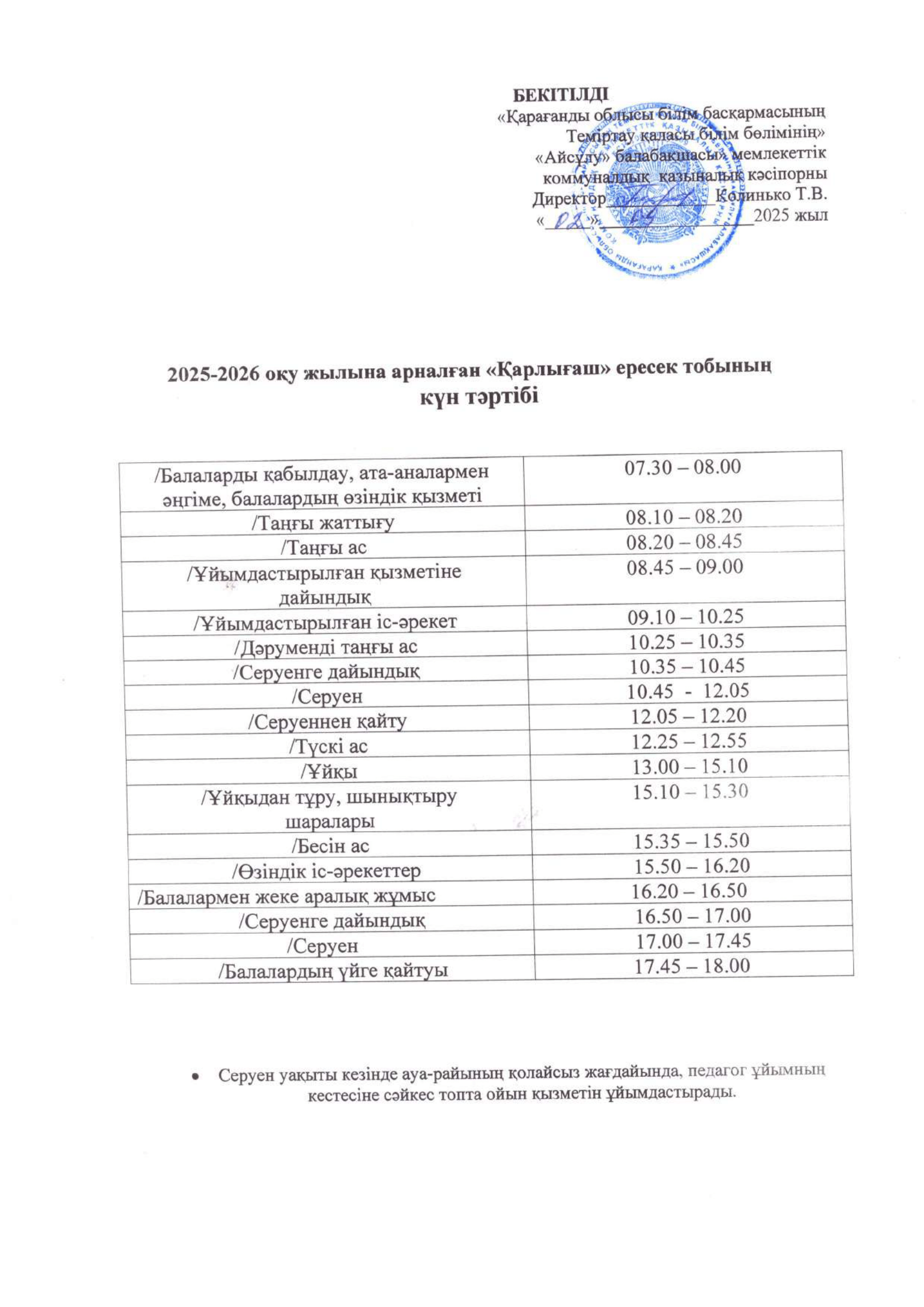 РУП Расписание режим групп для сайта каз. 10